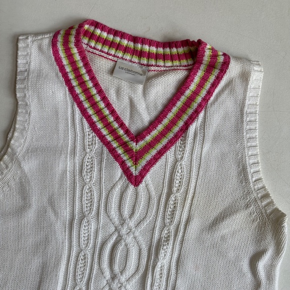 Vintage White Tennis Sweater Vest - Picture 2 of 5